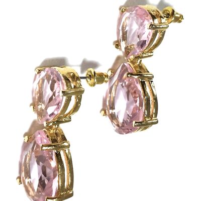 24K Jewel Earrings Light Pink (last unit!)