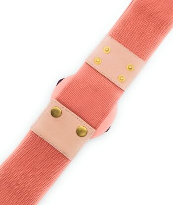 Ceinture Elastique Pompons Rose 6