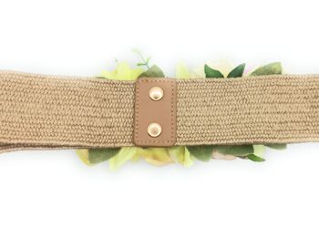 Ceinture Fleurie · Raphia Jaune 8