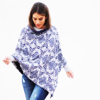 Poncho réversible IKAT/Marine (dernière unité !) 7