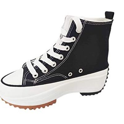 Maxi Platform High Sneakers · Black Canvas White Tip (T.37, T.   39, T.41 last units!) 