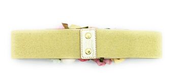 Ceinture Fleur Or Pastel 7