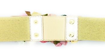 Ceinture Fleur Or Pastel 6