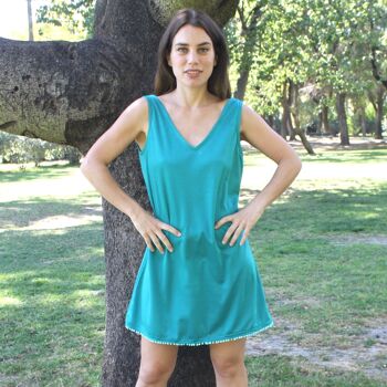 Robe fluide Turquoise Madroños (S/M) 1