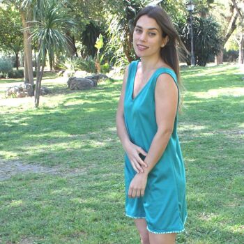 Robe fluide Turquoise Madroños (S/M) 2