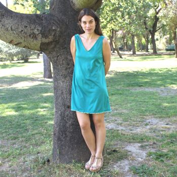 Robe fluide Turquoise Madroños (S/M) 3