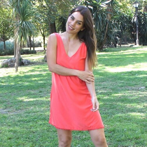 Vestido fluido · Coral Madroños (S/M)