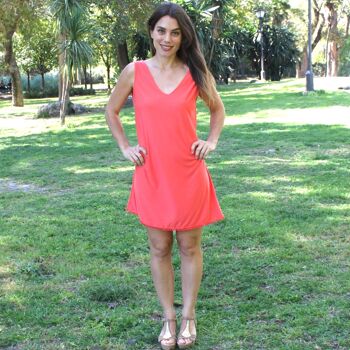 Robe fluide Coral Madroños (S/M) 2