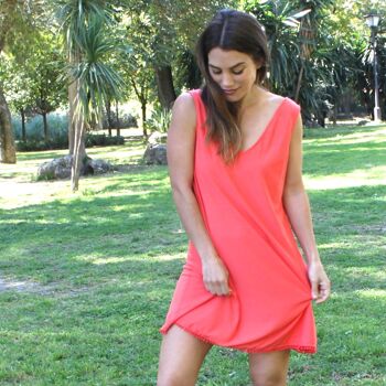 Robe fluide Coral Madroños (S/M) 8