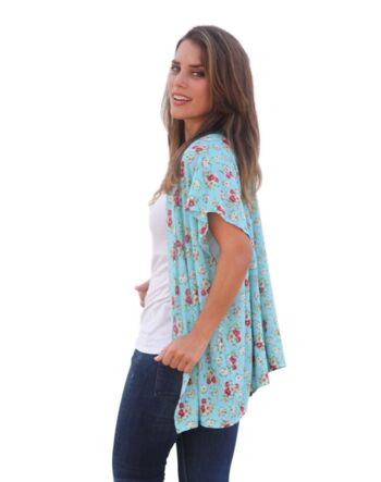 Kimono manches courtes Petites fleurs 6