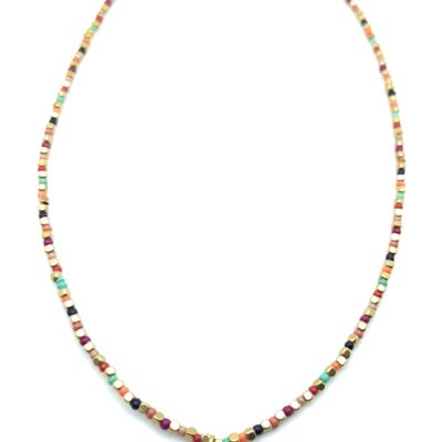Necklace with Beads Multicolor Cross