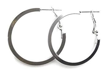 Boucles d'Oreilles Créoles Argent 1