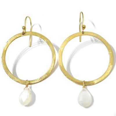 24K Jewel Earrings HOOP (Handmade)