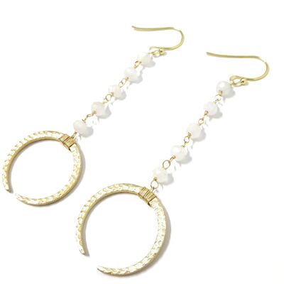 24K Jewel Earrings LUNA (Handmade)
