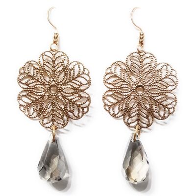 Long Mandala Earrings Gold