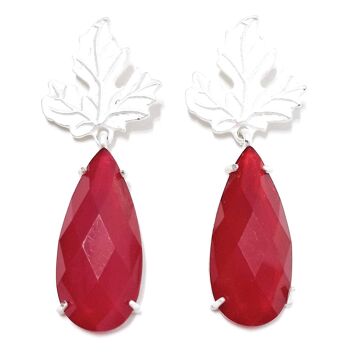 Boucles d'Oreilles Erable Fuchsia 1