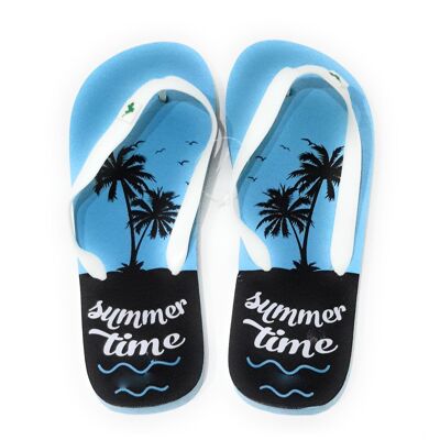 Flip Flops · Man (several models) - Palmera Blue White Strap