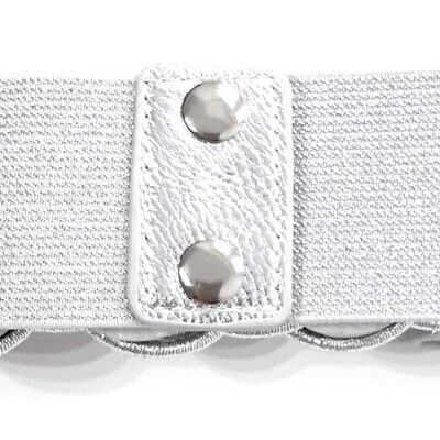 Cintura elastica con nodi argento
