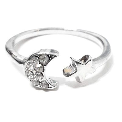 Bague Argent Lune T.13 (5,3cm)