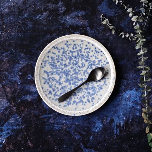 Assiette à dessert saphir 20cm en porcelaine bleue