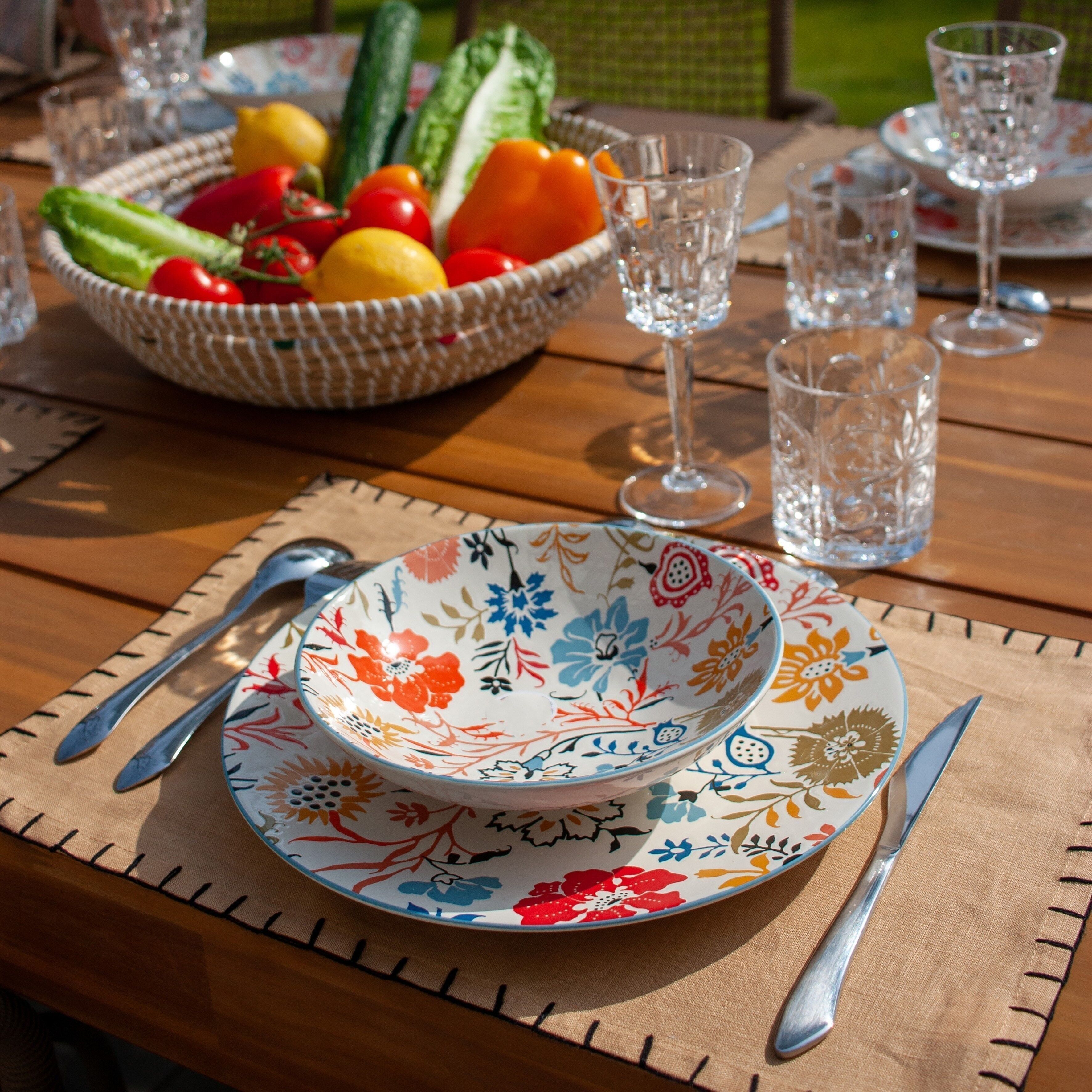 Piatto piano Jaipur 27cm in gres