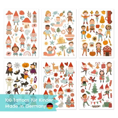 Kindertattoos - Jahreszeiten - Set 13