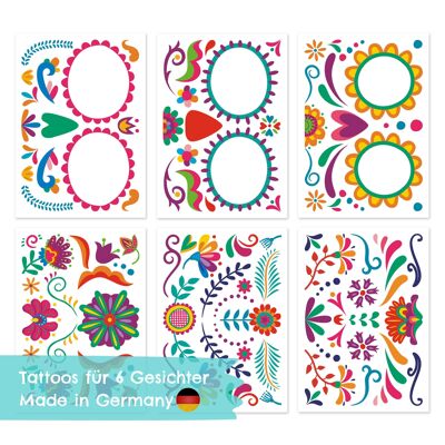 Kindertattoos - Muertos Gesichter - Set 20