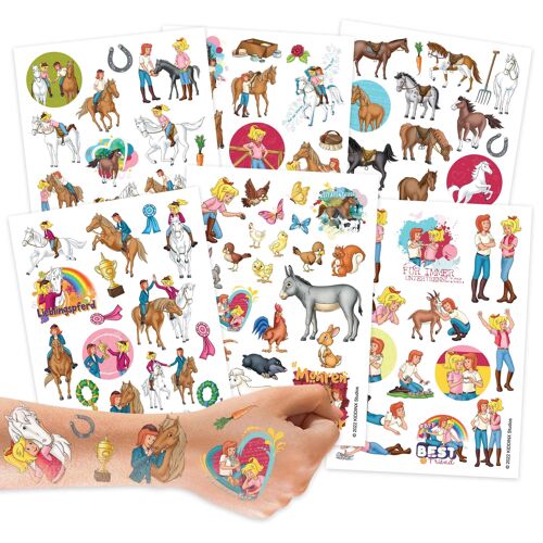 Kindertattoos - Bibi, Tina und ihre Tierfreunde - Set 23