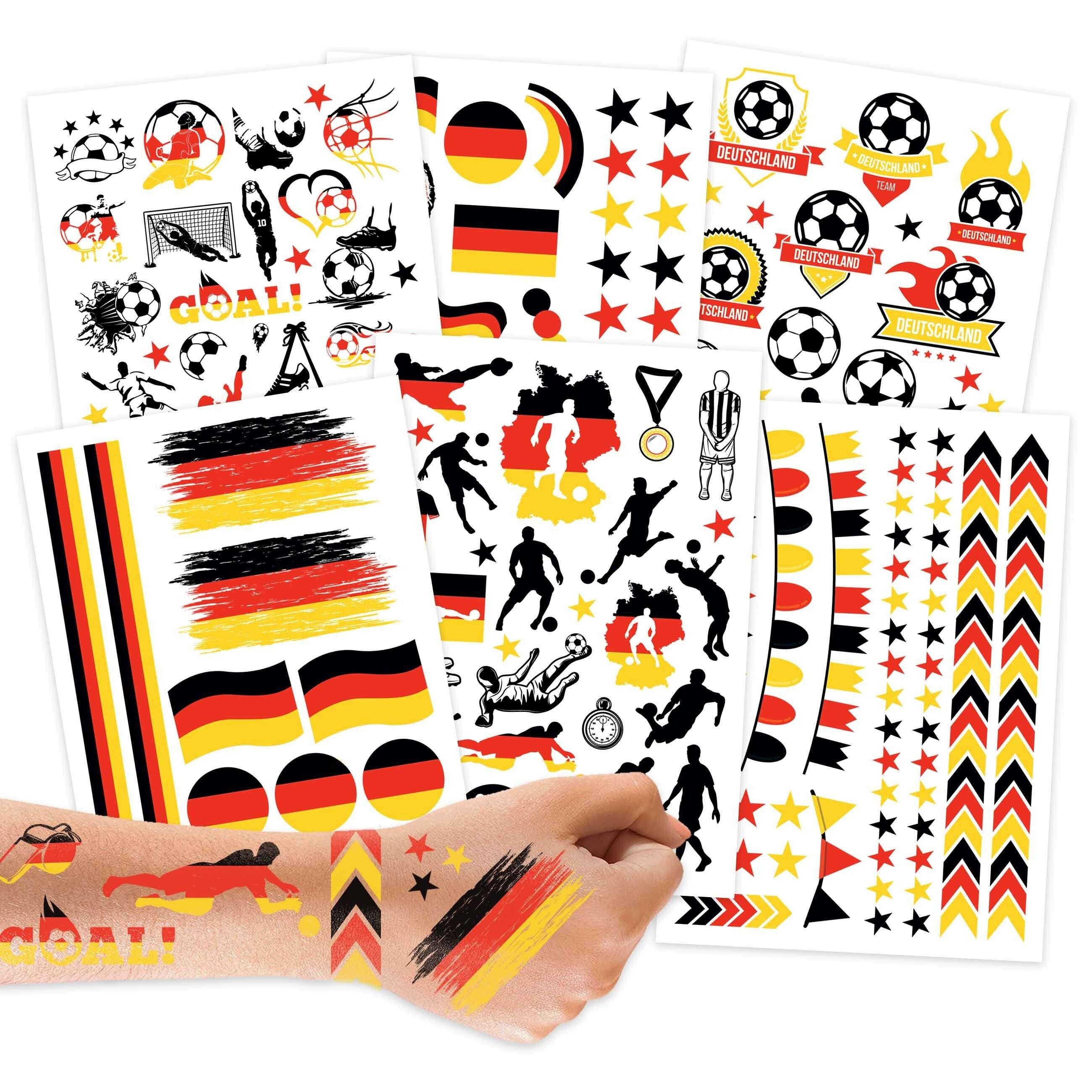 Tatuaggi metallici per bambini - calcio Germania - set 11