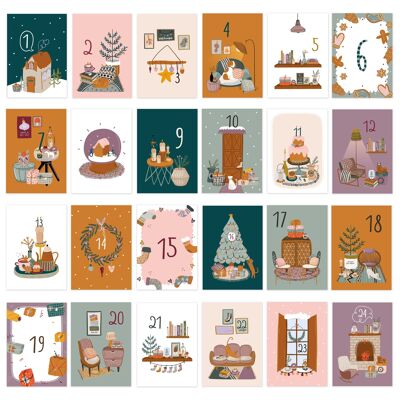 Card Calendar for Family - Set of 10
