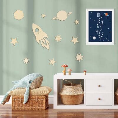 Wooden-Wall Cutout Space - Set 3