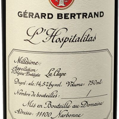 L'Hospitalitas - Rouge - 75cl - Maison Gérard Bertrand - Coteaux-du-Languedoc La Clape