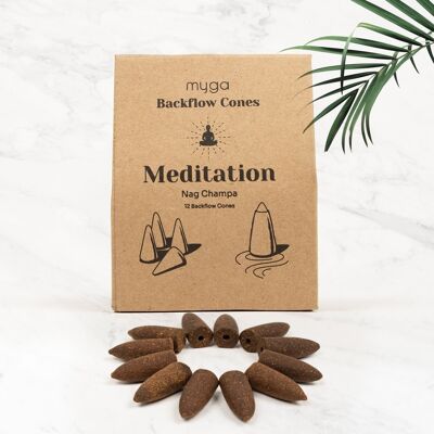 Meditation - Nap Champa - Backflow Incense Cones
