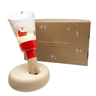 Coffret Lampe Nomade "Passe Partout" - Chalet Enneigé  - ROUGE