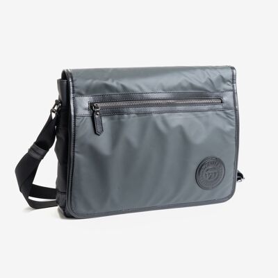 Large men's bag, grey, Nylon Sport Collection - 38.5x28x9 cm