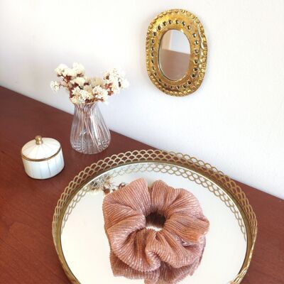 AMBER PLEATED Scrunchie / glänzendes Polyester