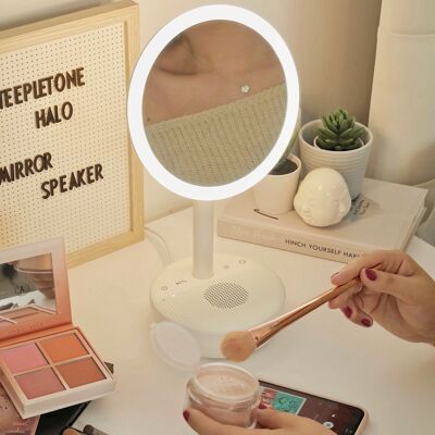 Haut-parleur Bluetooth miroir de maquillage Halo