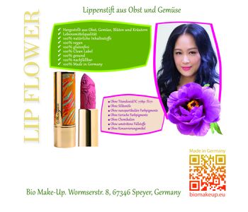 195 Strelitzie Lip Flower Lipstick 💚Cosmétiques naturels végétaliens 4