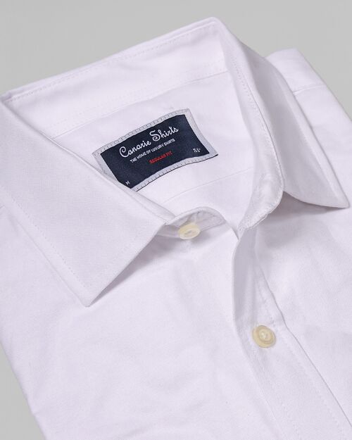 Casual Shirt Oxford With Chest Pocket - White