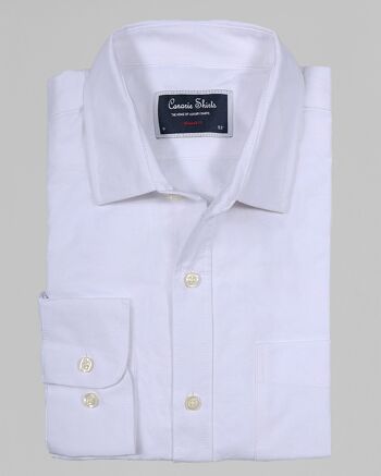 Chemise Casual Oxford Avec Poche Poitrine - Blanc 3