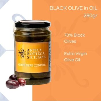 Olives noires "Nocellara del Belice" assaisonnées - 280 g 4