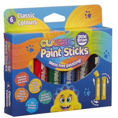 Little Brian Paint Sticks Classic Colours 6 Assorted