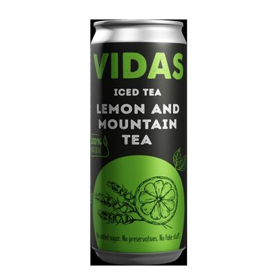 100% Natural Iced tea VIDAS Mursal tea with lemon, 250 ml