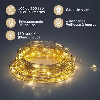 Guirlande Lumineuse Mini LED Télécommandée 10m 2