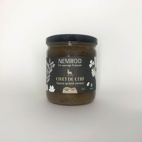 Civet de Cerf sauce Grand Veneur - Gibier - 380g