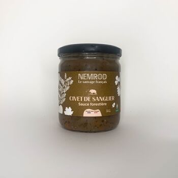 Civet de Sanglier sauce forestière - Gibier - 380g 1