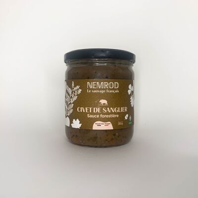 Civet de Sanglier sauce forestière - Gibier - 380g