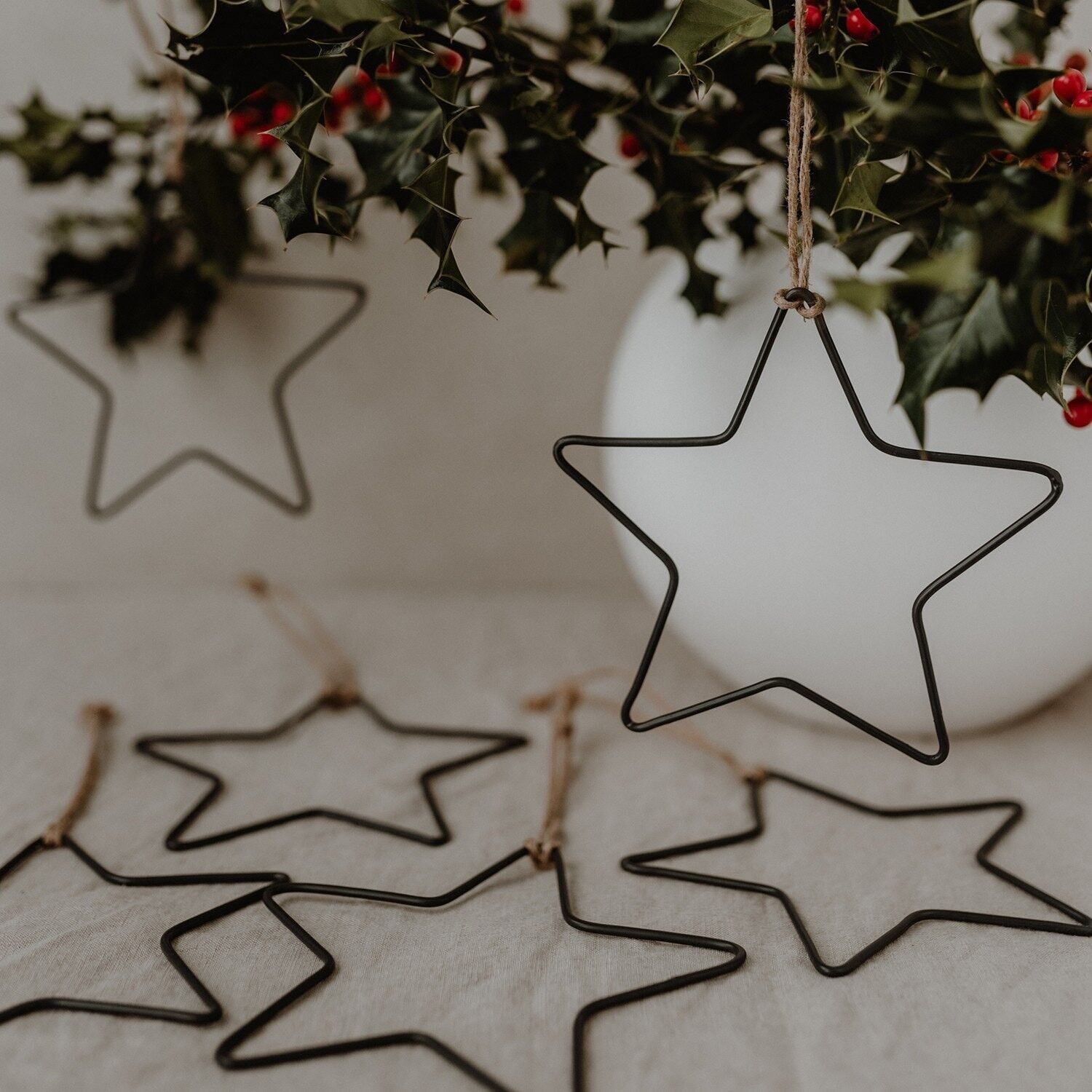 Pendentif étoile en métal lot de 6 (PU = 4 sets)