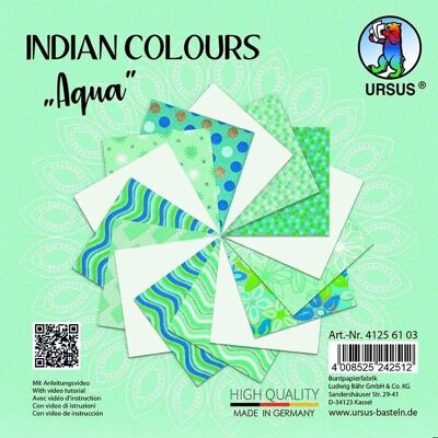 Couleurs indiennes "Aqua"