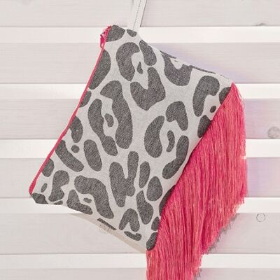 POCHETTE KEROS PINK & BLACK frangia relax